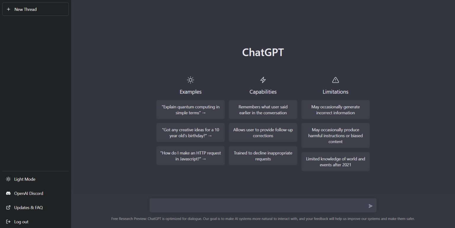 ChatGPT di OpenAI